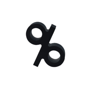 AP Letra Decorativa MDF - Simb. % 7x10  Negra