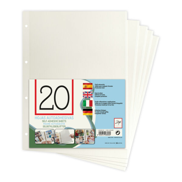 Zep Hojas recambio Adhesivas A4 Pack de 20 hojas