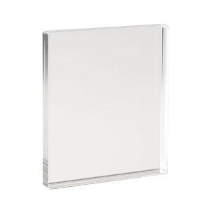 Placa Metacrilato  6mm medida 14x19 cm (13x18 canto redondo)