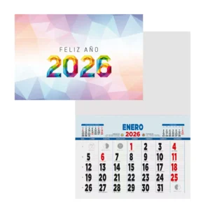 i-moments Faldilla Calendario Año 2026 Mensual Notas 43
