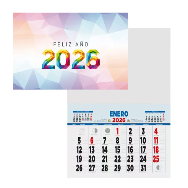i-moments Faldilla Calendario Año 2026 Mensual Notas 43