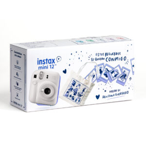 Fujifilm Instax Cámara Inst. MINI 12 Kit Clay White