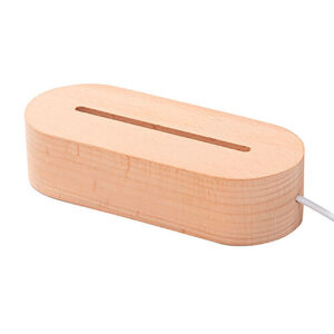 AP Base para lampara Ovalada Personalizable de madera
