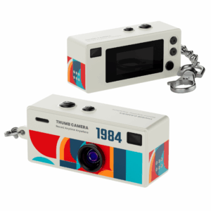 Swiss+Go Mini Cámara Compacta Digital Llavero Blanca