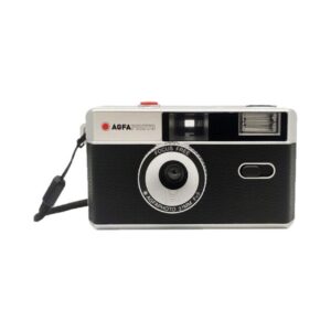 AgfaPhoto Cámara Analógica 35mm Reusable con Flash Negra + Bolsa