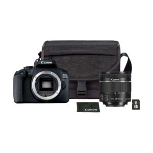 Canon Cámara Reflex Eos 2000D Kit Objetivo 18-55mm IS II Kit Funda y SD 16Gb