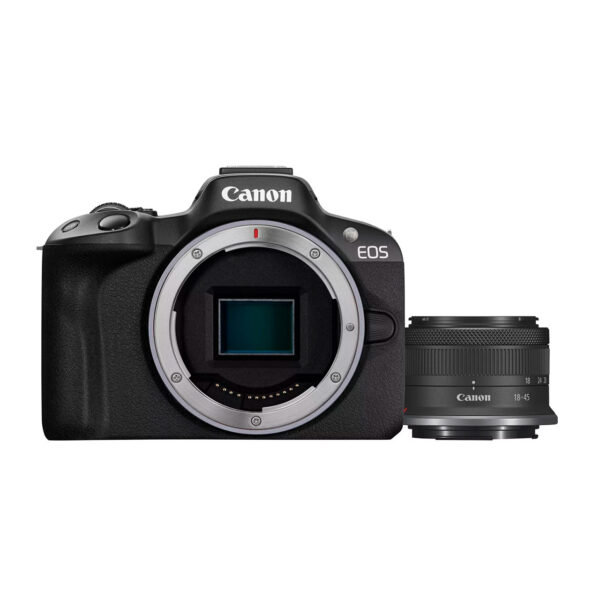 Canon Cámara Evil Eos R50 Negra + RF-S 18-45mm f/4.5-6.3 IS STM