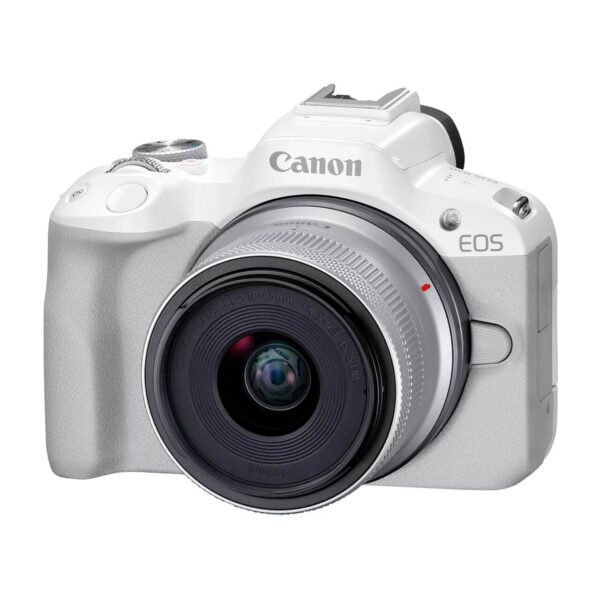 Canon Cámara Evil Eos R50 Blanca + RF-S 18-45mm f/4.5-6.3 IS STM