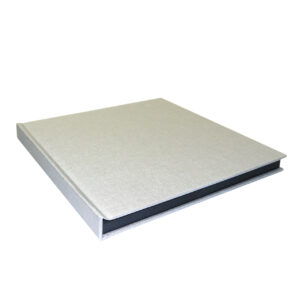 AP TexBook Álbum de Pegar 20x20 cm Tela Plata con 20 páginas negras
