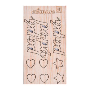 AP Letras Adhesivas de Madera Kit para personalizar Mod. Papá