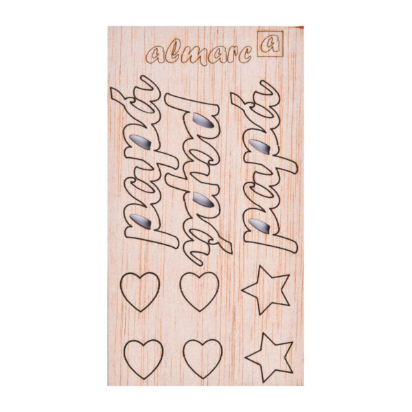 AP Letras Adhesivas de Madera Kit para personalizar Mod. Papá