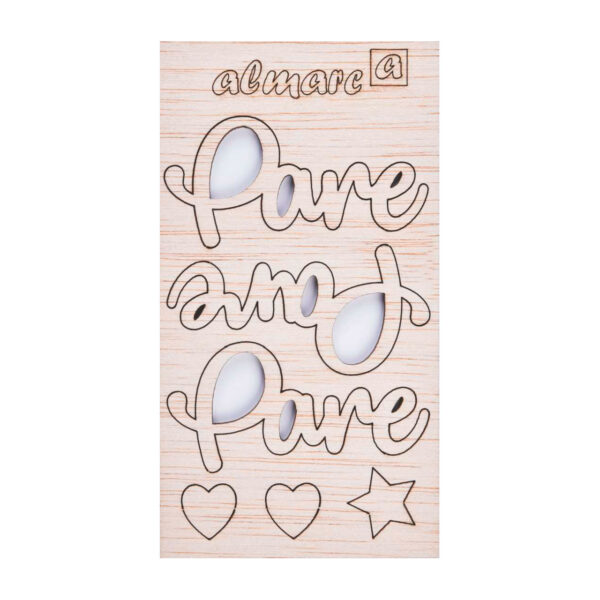 AP Letras Adhesivas de Madera Kit para personalizar Mod. Pare