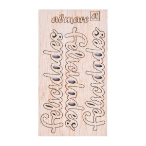 AP Letras Adhesivas de Madera Kit para personalizar Mod. Felicidades