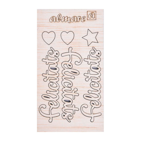 AP Letras Adhesivas de Madera Kit para personalizar Mod. Felicitats