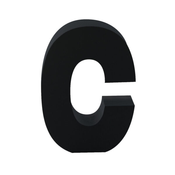 AP Letra Decorativa MDF - Letra C   7x10  Negra