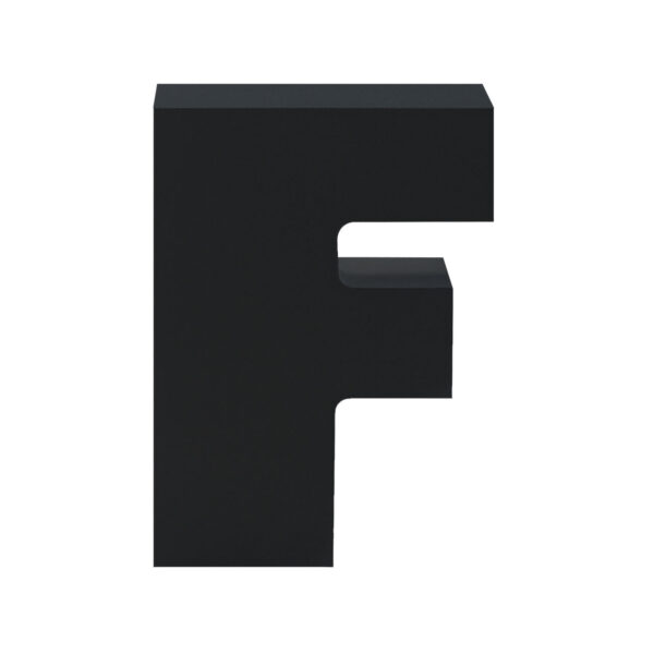 AP Letra Decorativa MDF - Letra F  15x18  Negra