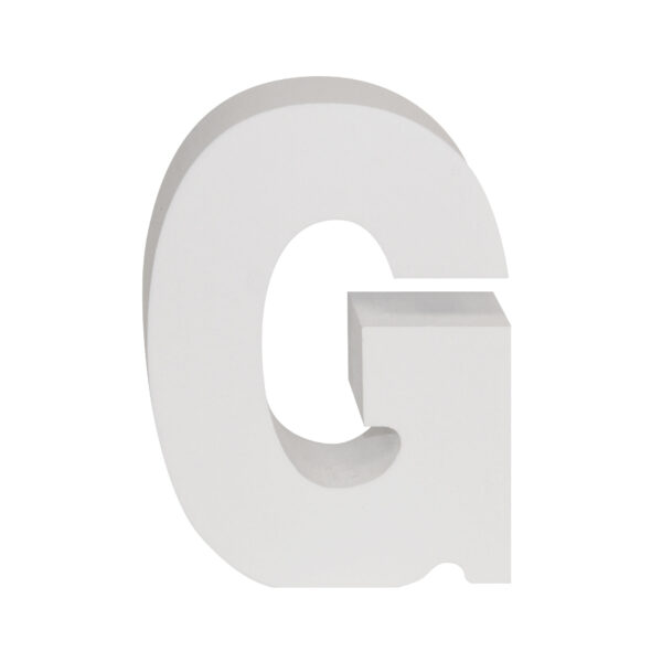 AP Letra Decorativa MDF - Letra G   7x10  Blanca