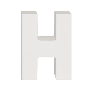 AP Letra Decorativa MDF - Letra H  15x18  Blanca