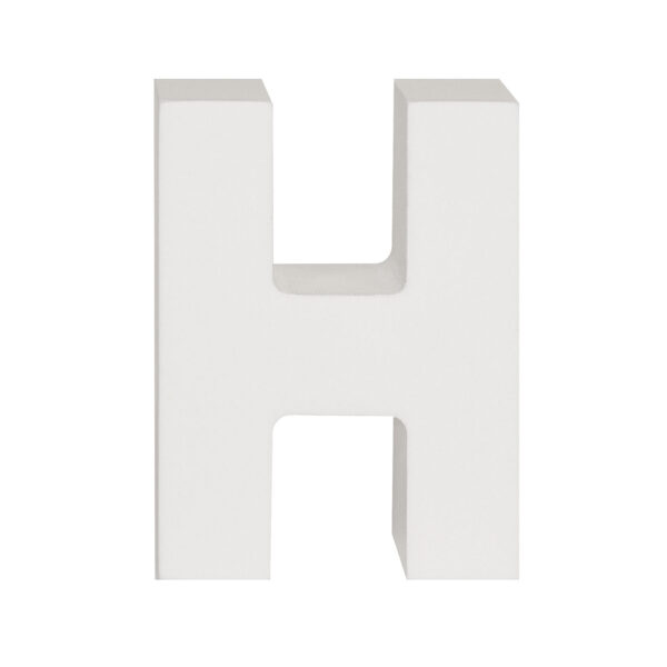 AP Letra Decorativa MDF - Letra H  15x18  Blanca