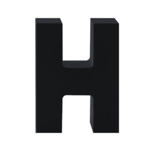 AP Letra Decorativa MDF - Letra H  15x18  Negra