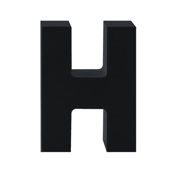 AP Letra Decorativa MDF - Letra H  15x18  Negra