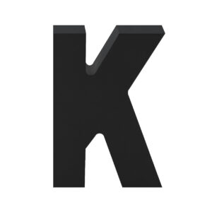 AP Letra Decorativa MDF - Letra K   7x10  Negra