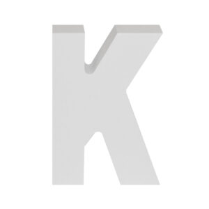 AP Letra Decorativa MDF - Letra K  15x18  Blanca