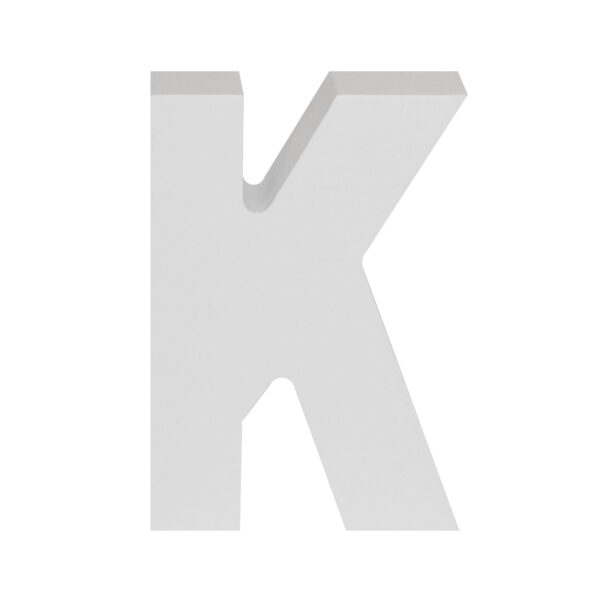 AP Letra Decorativa MDF - Letra K  15x18  Blanca