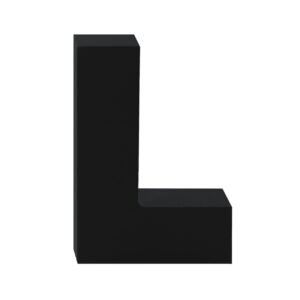 AP Letra Decorativa MDF - Letra L  15x18  Negra
