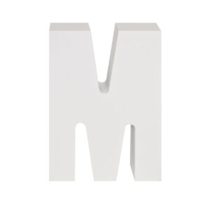 AP Letra Decorativa MDF - Letra M   7x10  Blanca