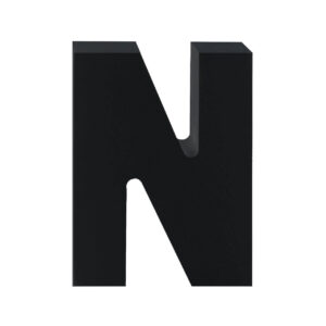 AP Letra Decorativa MDF - Letra N   7x10  Negra