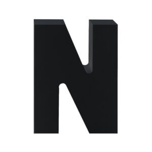 AP Letra Decorativa MDF - Letra N  15x18  Negra