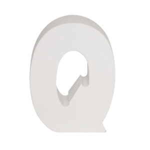 AP Letra Decorativa MDF - Letra Q  15x18  Blanca