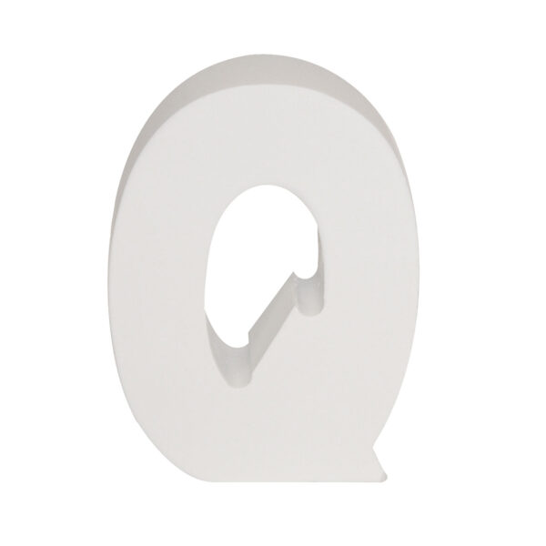 AP Letra Decorativa MDF - Letra Q  15x18  Blanca