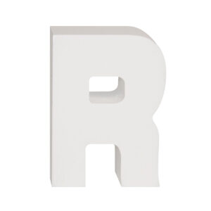 AP Letra Decorativa MDF - Letra R   7x10  Blanca