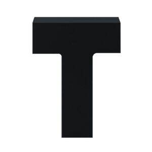 AP Letra Decorativa MDF - Letra T  15x18  Negra