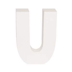 AP Letra Decorativa MDF - Letra U  15x18  Blanca