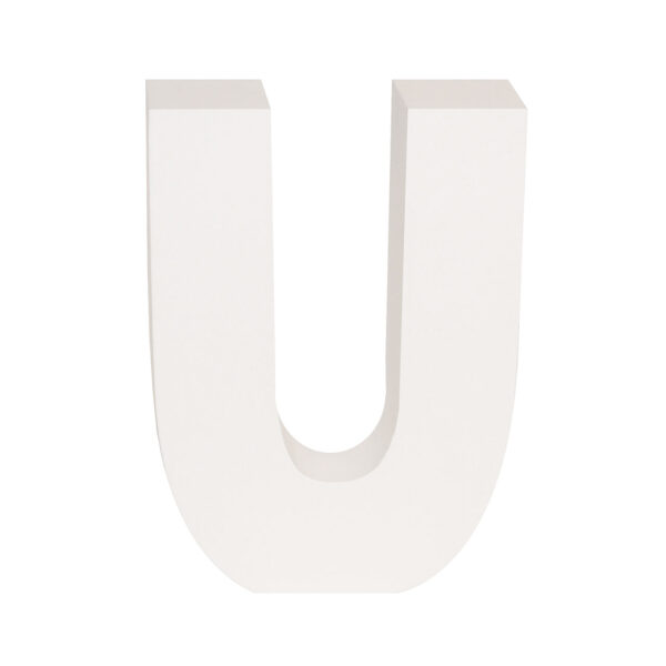 AP Letra Decorativa MDF - Letra U  15x18  Blanca