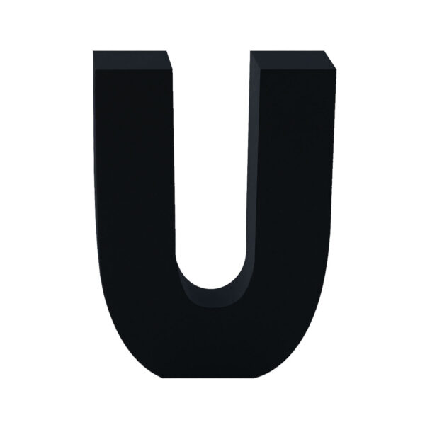 AP Letra Decorativa MDF - Letra U  15x18  Negra