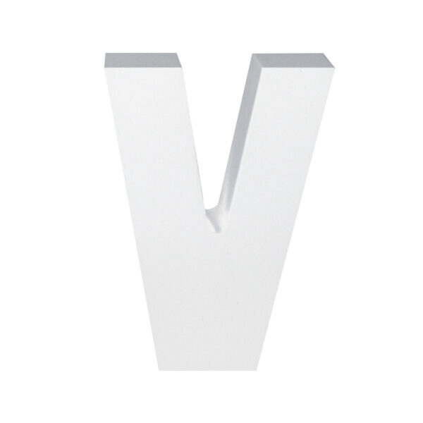AP Letra Decorativa MDF - Letra V   7x10  Blanca