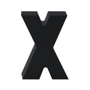 AP Letra Decorativa MDF - Letra X  15x18  Negra
