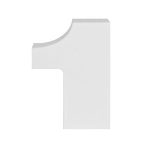 AP Letra Decorativa MDF - núm. 1  15x18  Blanca
