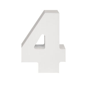 AP Letra Decorativa MDF - núm. 4   7x10  Blanca