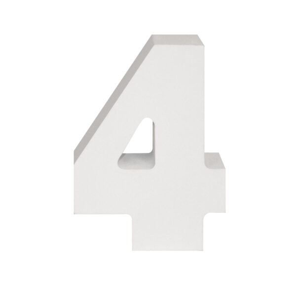 AP Letra Decorativa MDF - núm. 4  15x18  Blanca