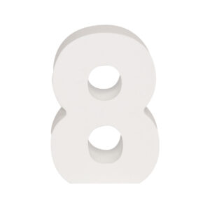 AP Letra Decorativa MDF - núm. 8  15x18  Blanca