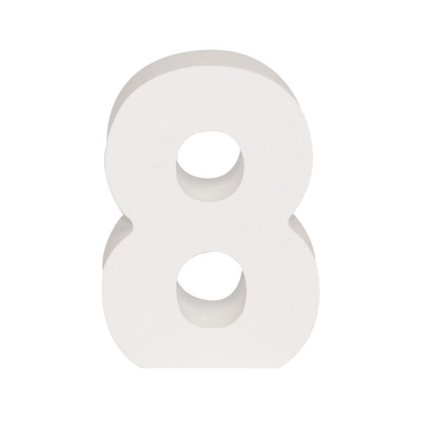 AP Letra Decorativa MDF - núm. 8  15x18  Blanca