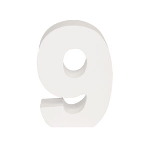 AP Letra Decorativa MDF - núm. 9  15x18  Blanca