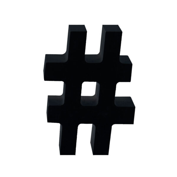 AP Letra Decorativa MDF - Simb. # 7x10  Negra