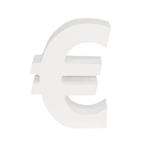 AP Letra Decorativa MDF - Simb. € 7x10  Blanca