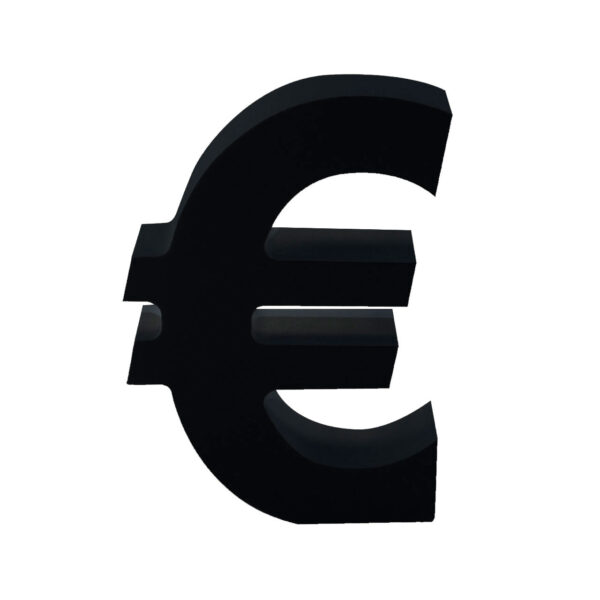 AP Letra Decorativa MDF - Simb. € 7x10  Negra